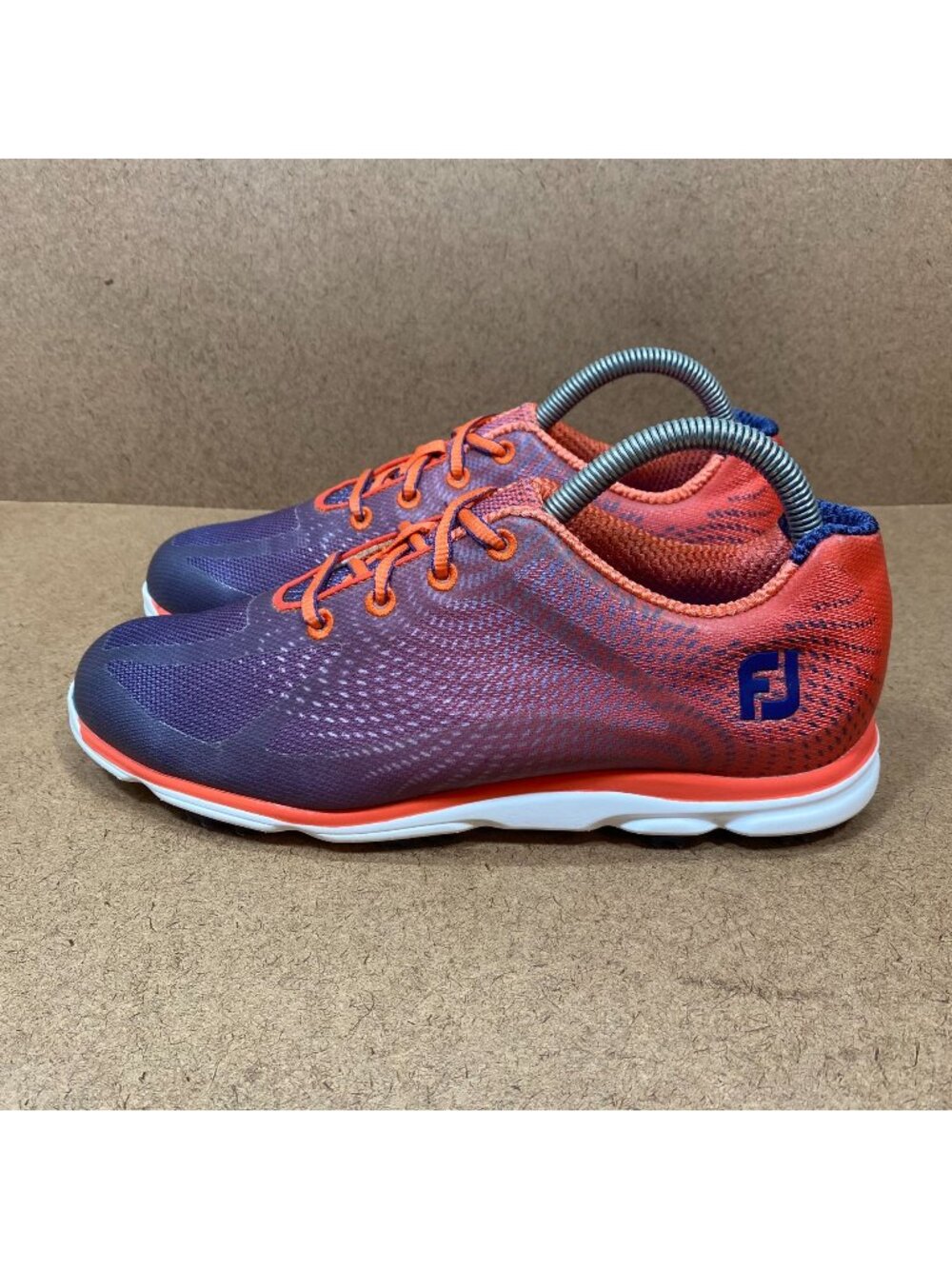 FootJoy Womens emPower Golf Shoes Size 8.5M Lightweight Orange & Purple